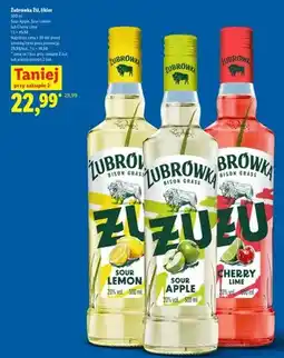 Lidl Likier Żubrówka ŻU Cherry Lime oferta
