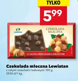 Lewiatan Czekolada mleczna z całymi orzechami laskowymi Lewiatan oferta