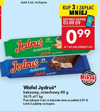 Wafel Jędruś kakaowy
