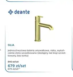Blu Bateria umywalkowa Deante Silia złoto szczotkowane oferta