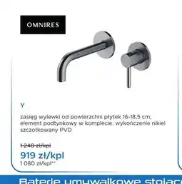 Blu Bateria umywalkowa podtynkowa Omnires Y nikiel szczotkowany PVD oferta
