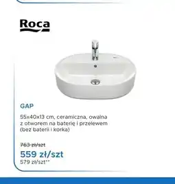 Blu Umywalka ceramiczna GAP Roca oferta