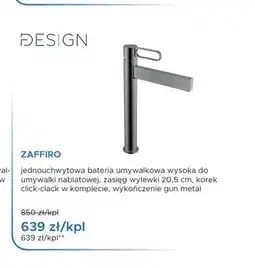 Blu Bateria umywalkowa wysoka Design Zaffiro gun metal oferta