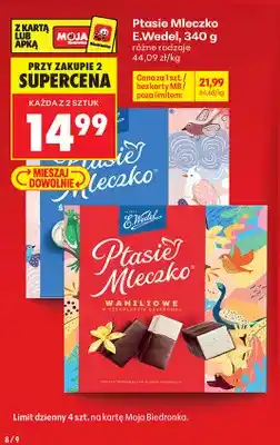 Biedronka Ptasie Mleczko waniliowe w czekoladzie deserowej E.Wedel oferta