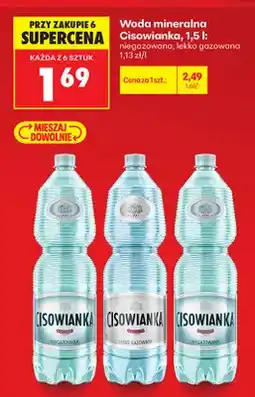 Biedronka Woda mineralna niegazowana Cisowianka oferta