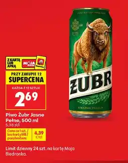 Biedronka Piwo Żubr oferta