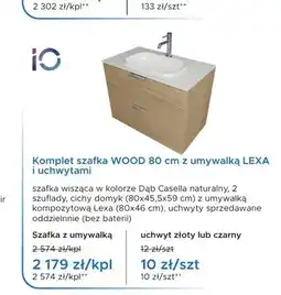 Blu Komplet szafka WOOD 80 cm z umywalką LEXA IO oferta