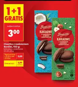 Biedronka Ciastka z nadzieniem orzechowe Bonitki oferta