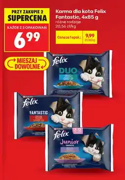 Biedronka Karma dla kota Felix Junior Fantastic 4-pak oferta