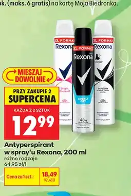 Biedronka Antyperspirant w sprayu Rexona Bright Bouquet oferta
