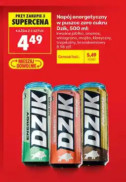 Biedronka Napój energetyczny zero cukru Dzik ananas oferta