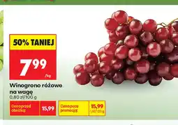Biedronka Winogrona różowe na wagę oferta