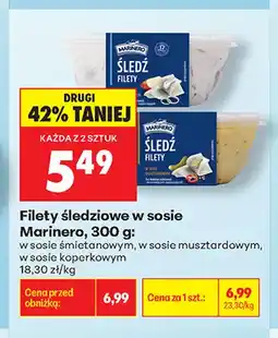 Biedronka Filety śledziowe w sosie śmietanowym Marinero oferta