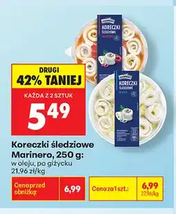 Biedronka Koreczki śledziowe w oleju Marinero oferta