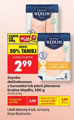 Biedronka Pierś pieczona Kraina Wędlin oferta