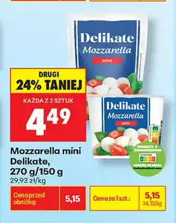 Biedronka Ser mozzarella mini Delikate oferta