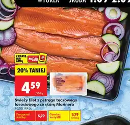 Biedronka Świeży filet z pstrąga tęczowego łososiowego ze skórą Marinero oferta