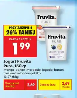 Biedronka Jogurt Fruvita Pure mango-banan-marakuja oferta