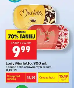 Biedronka Lody Marletto strawberry & cream oferta