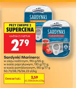 Biedronka Sardynki w sosie paprykowym Marinero oferta