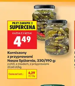 Biedronka Korniszony z chili Nasza Spiżarnia oferta