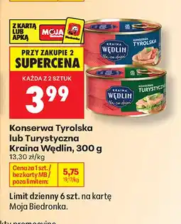 Biedronka Konserwa tyrolska Kraina Wędlin oferta