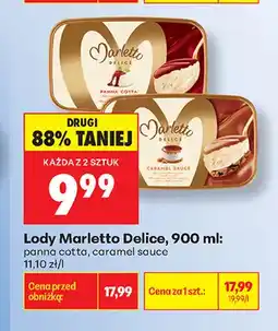 Biedronka Lody Marletto Delice panna cotta oferta