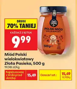 Biedronka Miód wielokwiatowy Złota Pasieka oferta
