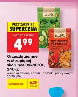 Biedronka Orzeszki ziemne w chrupiącej skorupce o smaku zielonej cebulki BakaD'Or oferta