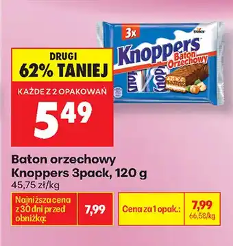 Biedronka Baton orzechowy Knoppers 3-pak oferta