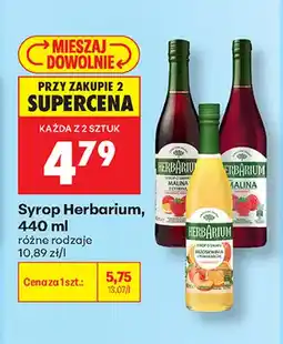 Biedronka Syrop Herbarium malina z cytryną oferta