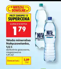 Biedronka Woda mineralna niegazowana Nałęczowianka oferta