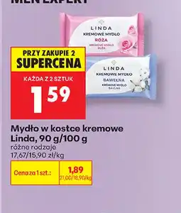 Biedronka Mydło w kostce kremowe Linda róża oferta