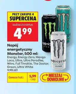 Biedronka Napój energetyczny Monster Energy Zero oferta