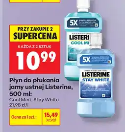 Biedronka Płyn do płukania jamy ustnej Listerine Cool Mint oferta