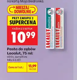 Biedronka Pasta do zębów Lacalut Aktiv oferta