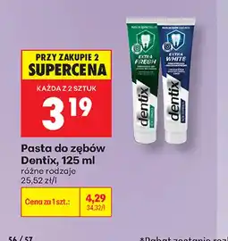 Biedronka Pasta do zębów Dentix Extra Fresh oferta