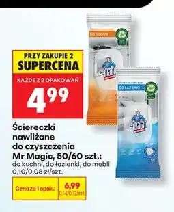 Biedronka Ściereczki nawilżane do czyszczenia Mr Magic do łazienki oferta