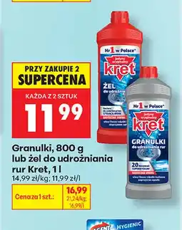 Biedronka Żel do udrożniania rur Kret oferta