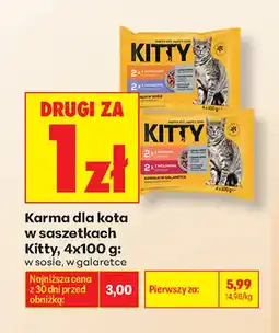 Biedronka Karma dla kota w saszetkach Kitty w sosie 4-pak oferta