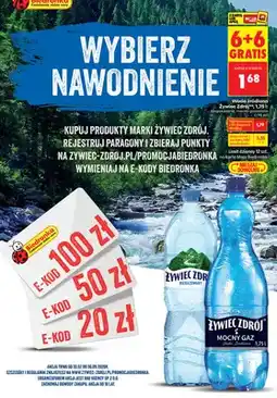 Biedronka Woda źródlana niegazowana Żywiec Zdrój oferta