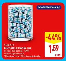 ALDI Cukierki Śnieżka Michałki z Hanki luz oferta