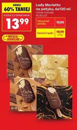 Biedronka Lody Marletto na patyku oferta