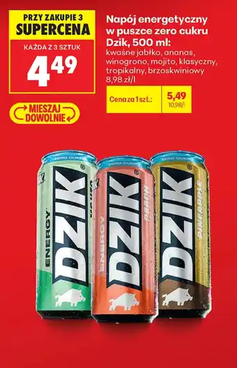 Biedronka Napój energetyczny Dzik oferta