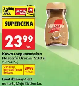 Biedronka Kawa rozpuszczalna Nescafé Crema oferta