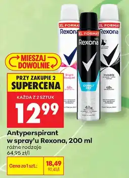 Biedronka Antyperspirant w spray'u Rexona oferta