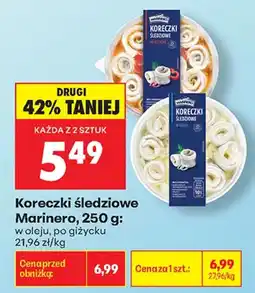 Biedronka Koreczki śledziowe Marinero oferta