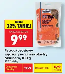 Biedronka Pstrąg łososiowy wędzony na zimno plastry Marinero oferta