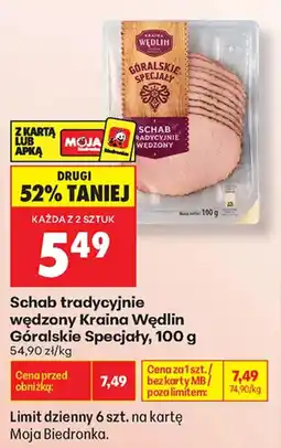 Biedronka Schab tradycyjnie wędzony Kraina Wędlin Góralskie Specjały oferta