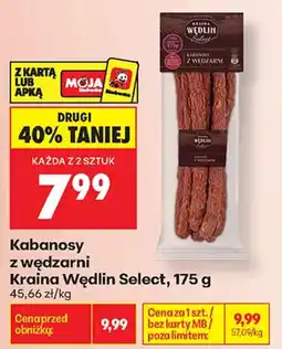Biedronka Kabanosy z wędzarni Kraina Wędlin Select oferta